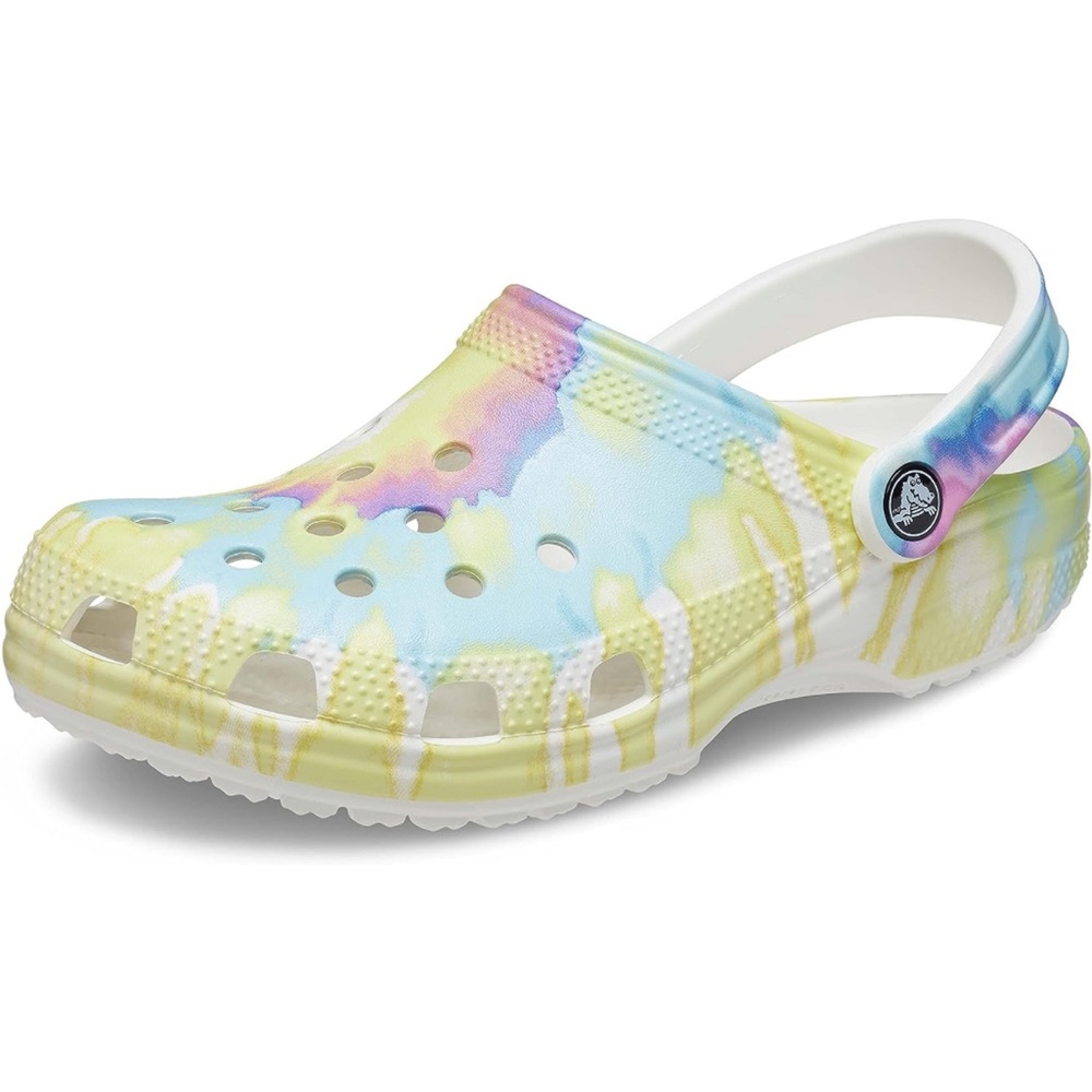 NWB Crocs Classic TieDye Graphic Clogs, Unisex Women’s 9/Men’s 7